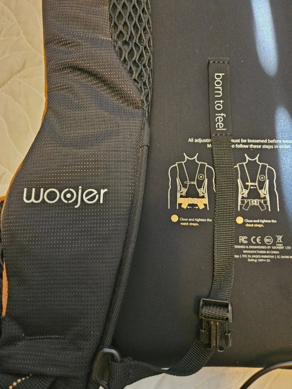 Black Wearable Haptic Backpack - Black